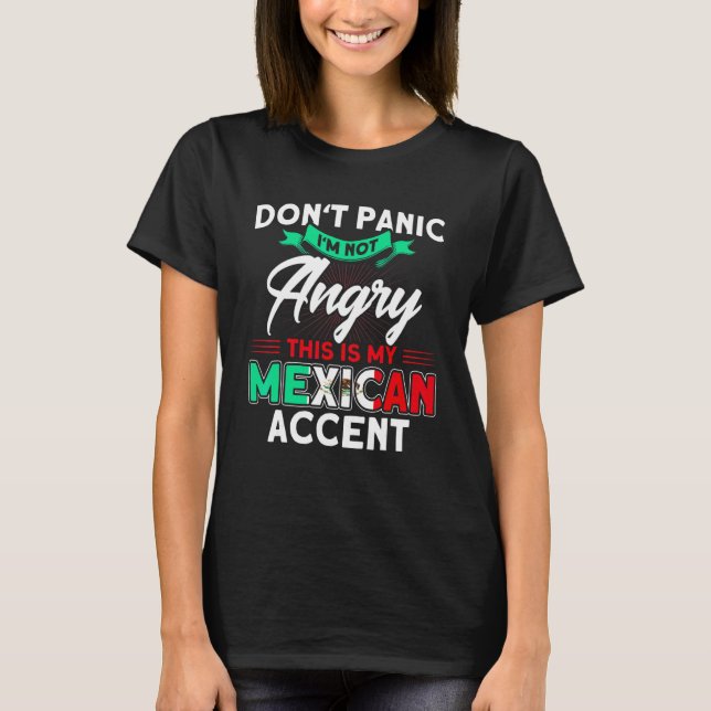 T-shirt Mexique Accent Mexicain Drapeau Mexicain Fierté (Devant)