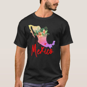 T-shirt Mexique Carte Correspondance Vacances Famille Fill