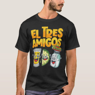 T-shirt Mexique Cinco de Mayo El Tres Amigos Tequila Lime
