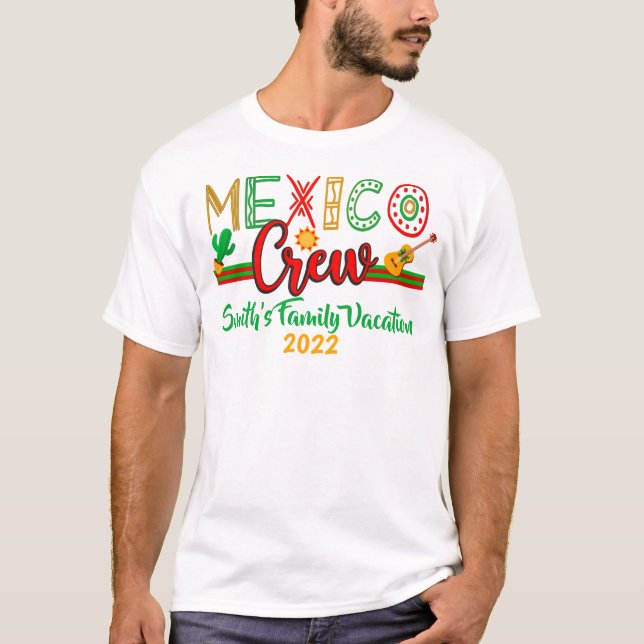 T-shirt Mexique Crew Cruise Voyage Vacances MAtching T (Devant)