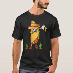 T-shirt Mexique Dabbing Taco Cinco De Mayo Poncho Sombrero