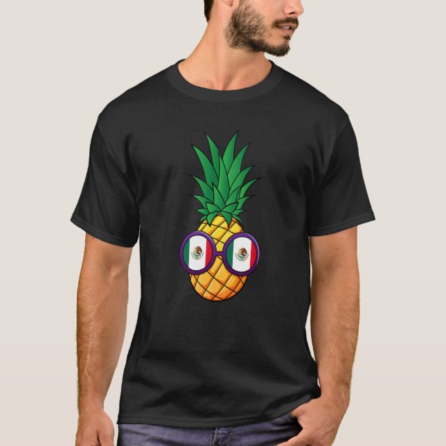 T-shirt Mexique Drapeau Ananas Mexique Vacances 1 (Devant)