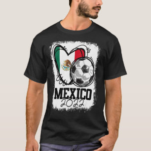T-shirt Mexique Drapeau Coeur Mexicain Soccer Team Mexique