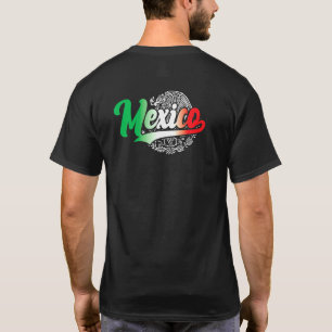 T-shirt Mexique Drapeau Mexicain Couleurs Et Illustration