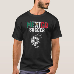 T-shirt Mexique Football Ball In Net But Football Mexicain