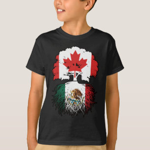 T-shirt Mexique Mexique Canada drapeau des racines d'arbre