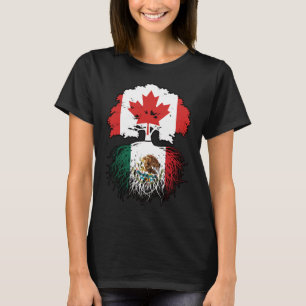 T-shirt Mexique Mexique Canada drapeau des racines d'arbre