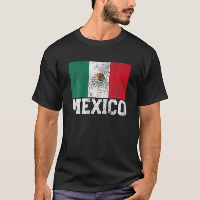 T-shirt Mexique Mexique Drapeau Fierté Racines Pays Famill (Devant)