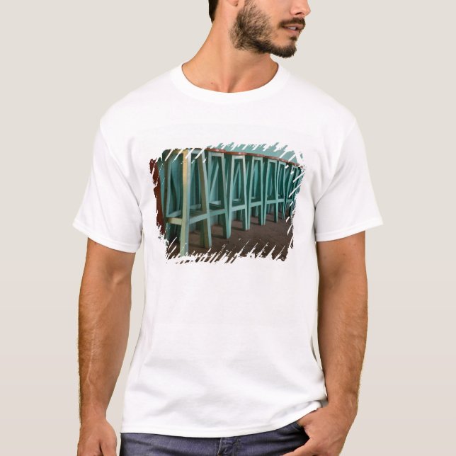 T-shirt Mexique, Oaxaca, tabourets de bar verts alignés le (Devant)