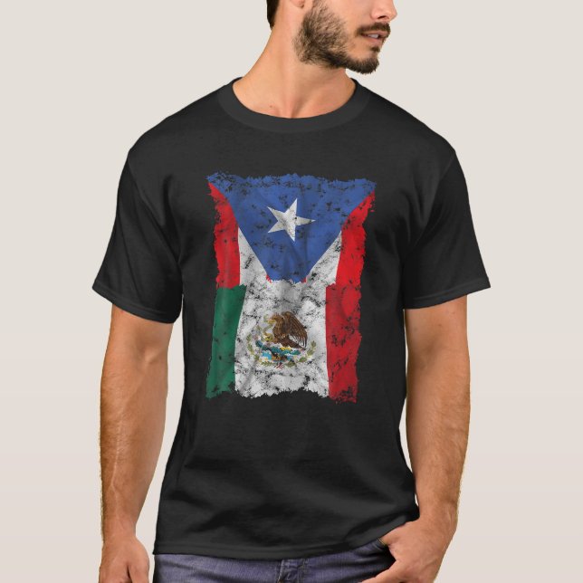 T-shirt Mexique Porto Rico Drapeau Mexicain Portoricains T (Devant)