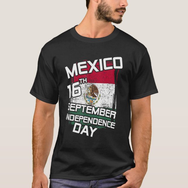 T-shirt Mexique Pride Independence Day 2022 Drapeau mexica (Devant)