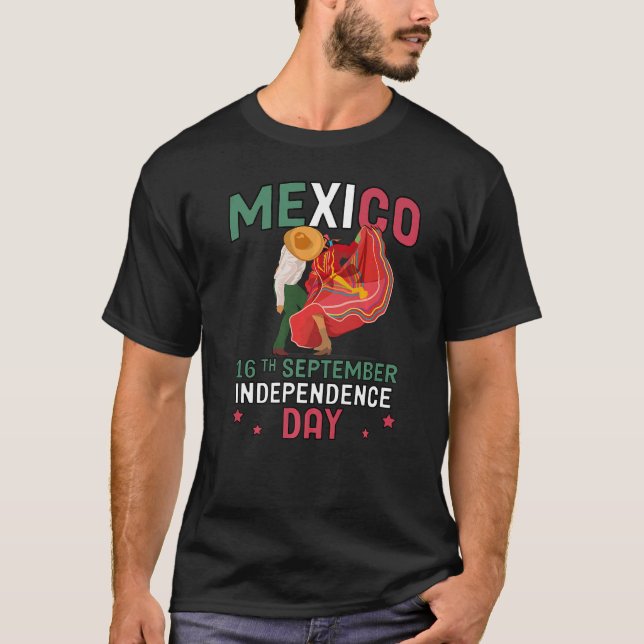 T-shirt Mexique Pride Independence Day 2022 Drapeau mexica (Devant)