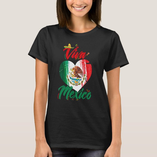 T-shirt Mexique Pride Independence Day 2022 Drapeau mexica (Devant)