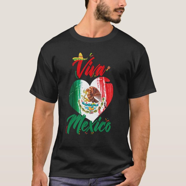 T-shirt Mexique Pride Independence Day 2022 Drapeau mexica (Devant)