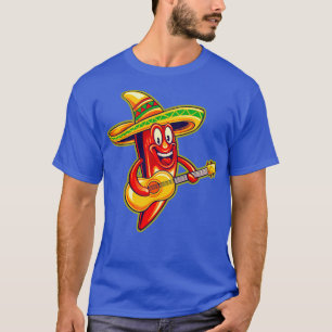 T-shirt Mexique Red Hot Chili sombrero vihuela Cinco De M