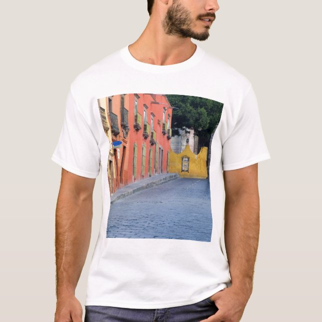 T-shirt Mexique, San Miguel de Allende, Maisons le long (Devant)