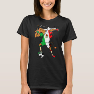 T-shirt Mexique Ville Camel Mexique Drapeau Football Pla