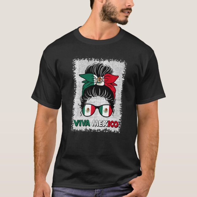 T-shirt Mexique Viva Mexique Fierté Drapeau mexicain (Devant)