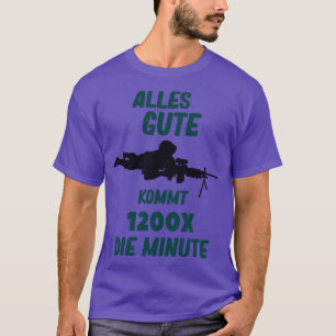 T-shirt MG Maschinengewehr Soldaten Fun