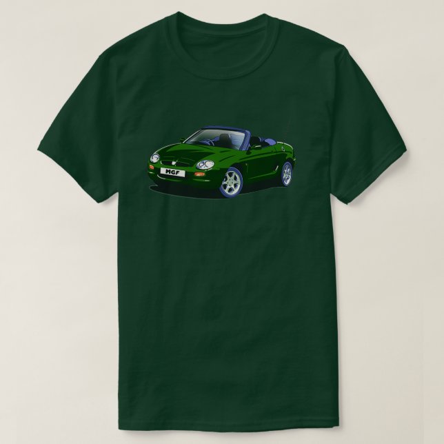 T-shirt MG Rover MGF voiture en British Racing Green (Design devant)