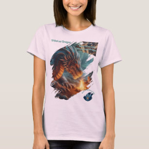 T-shirt Mga Dragon Tribal Fire Dragon Fantasy Art