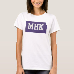 T-shirt MHK Kansas Abréviation de Manhattan KS State