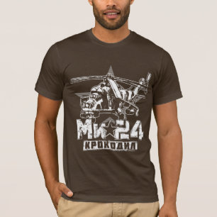 T-shirt Mi-24 gros hélicoptère soviétique