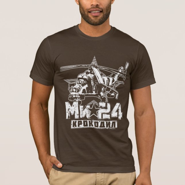 T-shirt Mi-24 gros hélicoptère soviétique (Devant)