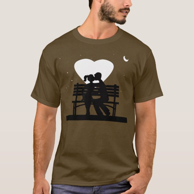 T-shirt mi baiser d'amour de nuit (Devant)
