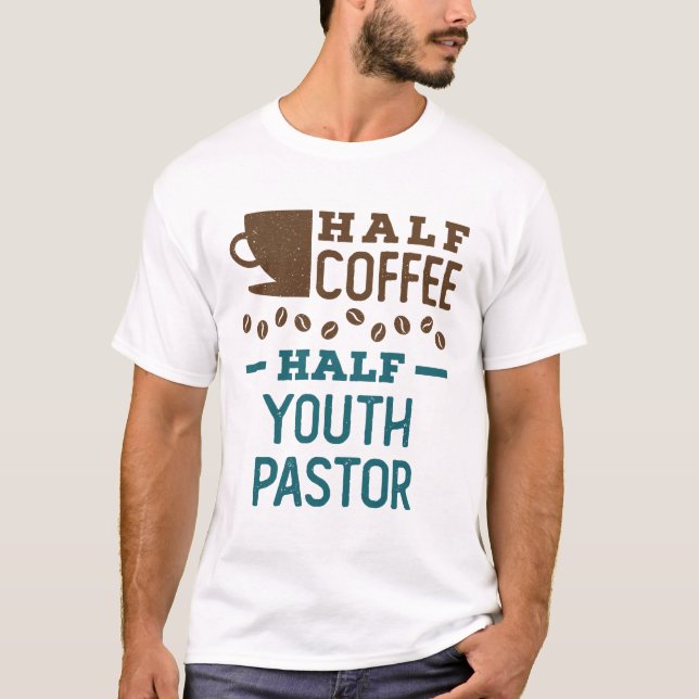 T-shirt Mi-Café Mi-Pasteur de Jeunesse (Devant)