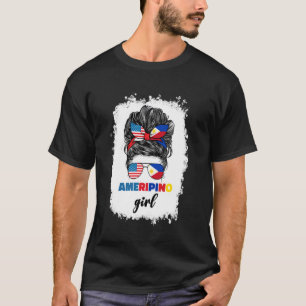 T-shirt Mi-filippin Et Américain Amérique Philippines État
