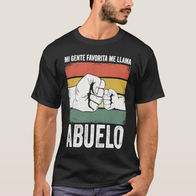 T-shirt Mi Gente Favorita Me Llama Abuelo divertido Día de (Devant)