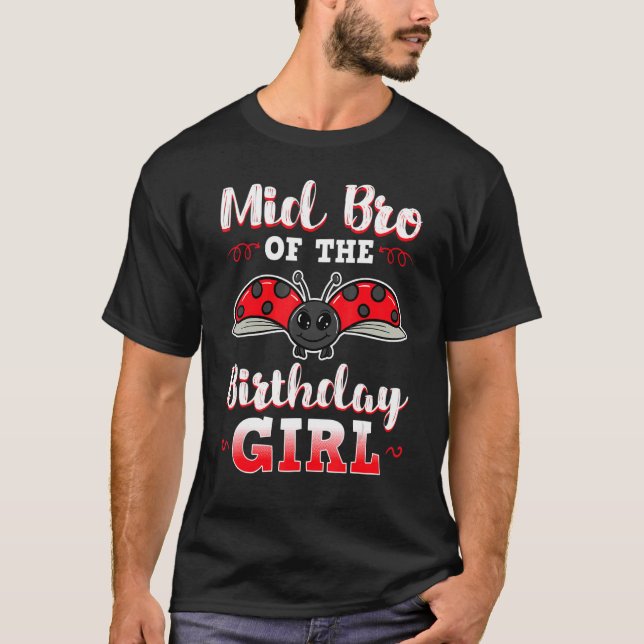T-shirt Mi-Marque De L'Anniversaire Fille Ladybug Annivers (Devant)