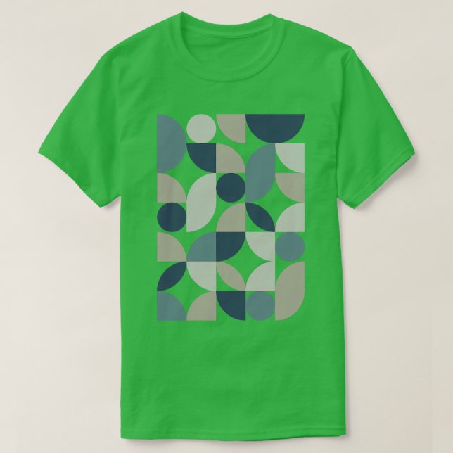 T-shirt Mi-siècle Moderne Abstrait 26 Marine Grey (Design devant)