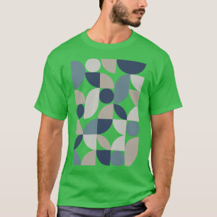 T-shirt Mi-siècle Moderne Abstrait 26 Marine Grey