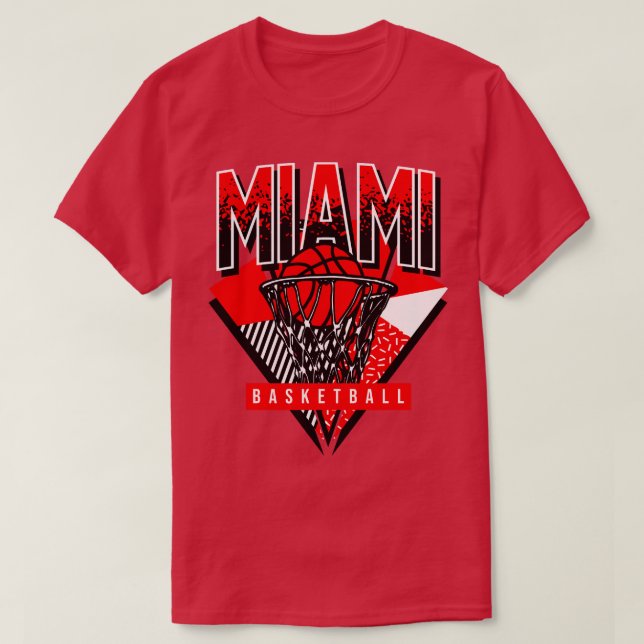 T-shirt Miami Basketball 90s Throwback (Design devant)
