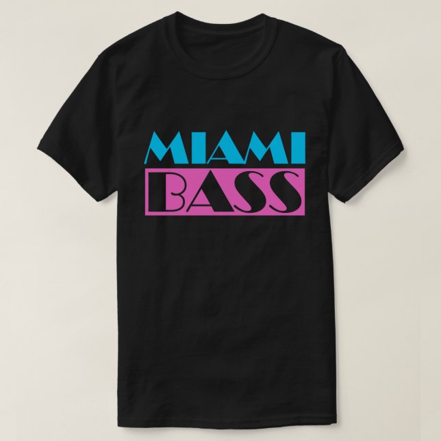 T-shirt Miami Bass 80s Retro (Design devant)