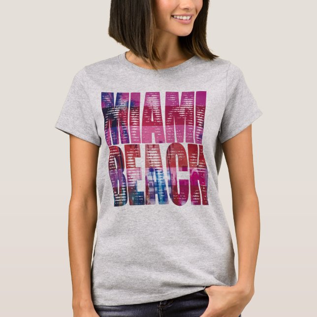T-shirt Miami beach assemblée (Devant)