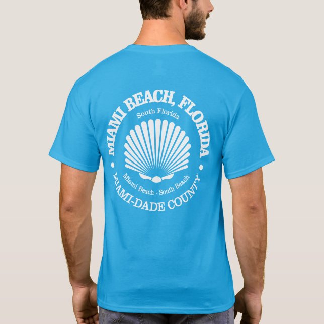 T-shirt Miami Beach (coquillage) (Dos)