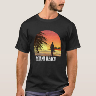 T-shirt Miami Beach Fl les années 70 Retro Throwback Desig
