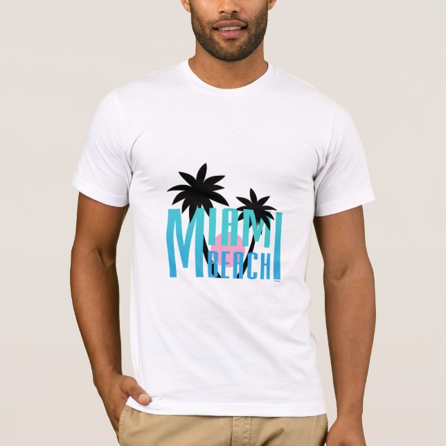 T-shirt Miami Beach, Floride, Cool de typographie (Devant)