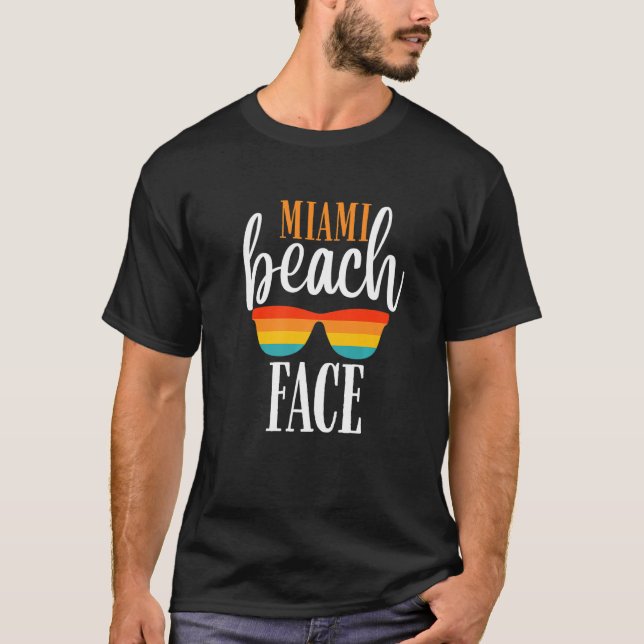 T-shirt Miami Beach Floride Retro Souvenir Miami (Devant)
