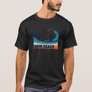T-shirt Miami Beach Floride Retro Surf Voile & Pêche V