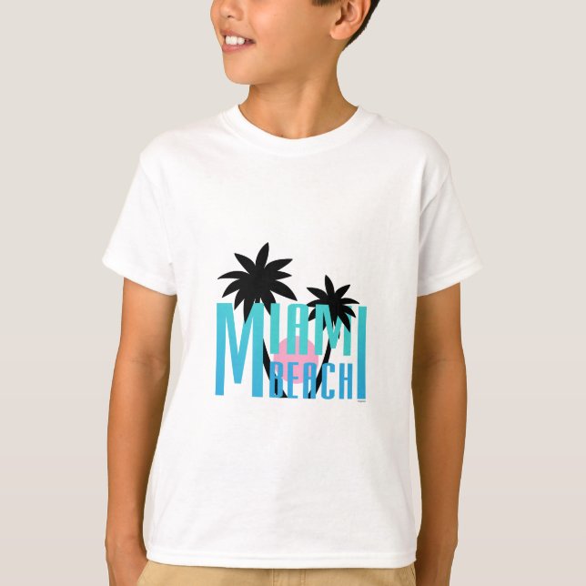 T-shirt Miami Beach, la Floride, cool de typographie (Devant)