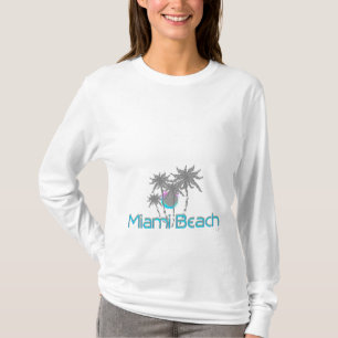T-shirt Miami Beach, Palms, Aqua, Cool