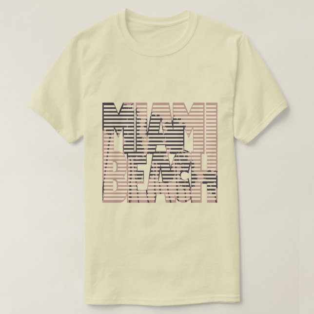 T-shirt Miami beach pink violet fun (Design devant)