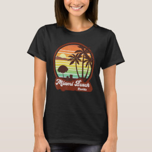 T-shirt Miami Beach Souvenirs Floride Vintage Retro les an