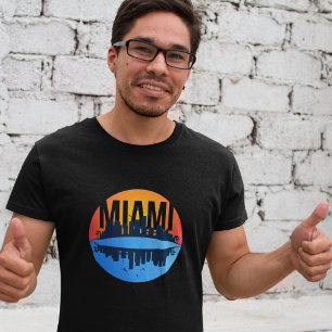 T-shirt Miami Florida Cityscape Skyline Photo