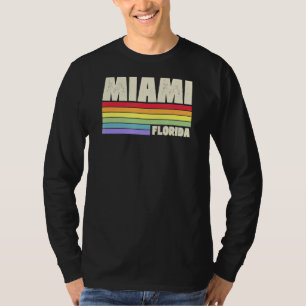 T-shirt Miami Florida Pride Rainbow Flag Gay pride Merch Q