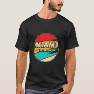 T-shirt Miami Florida Retro Vintage Sunset Us State Miami